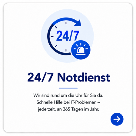 24 Stunden IT Notdienst für Unternehmen bei Ausfällen und Störungen