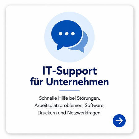 IT-Support für Unternehmen mit schneller Hilfe bei IT-Problemen und Störungen