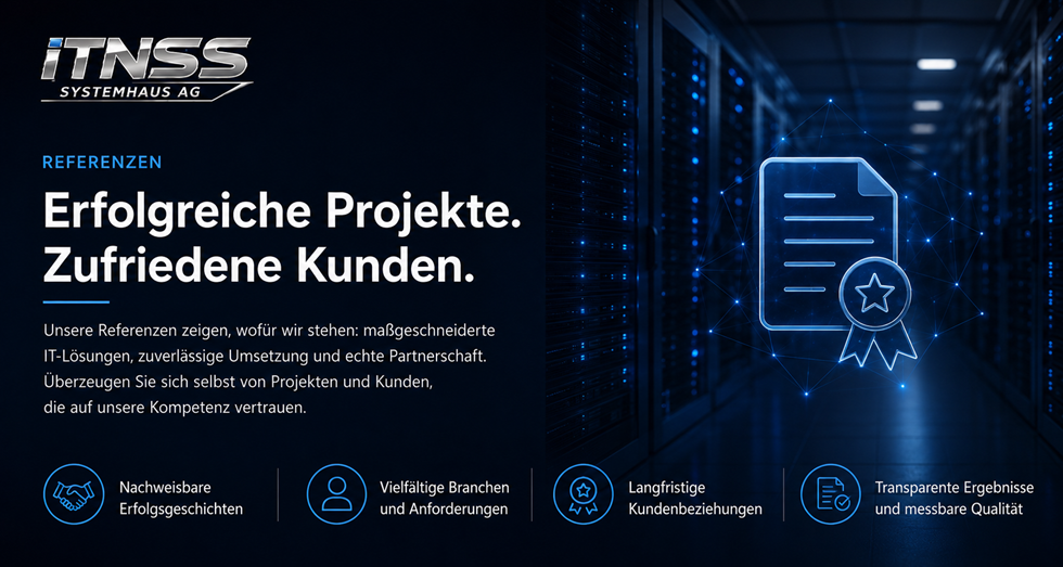 ITNSS Referenzen mit erfolgreichen IT-Projekten, zufriedenen Kunden und professionellen IT-Lösungen im Rechenzentrum
