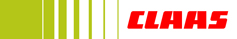 CLAAS Logo als Kundenreferenz der ITNSS Systemhaus AG auf dunkelblauem Hintergrund.